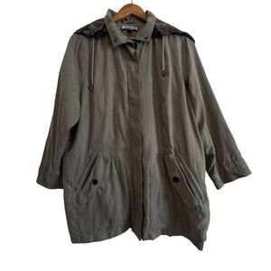 Magellan's All Season Hooded Travel Coat Interior Zipped Pockets Women's Medium